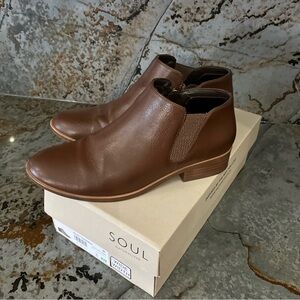Soul Naturalizer Brown women’s Respect Ankle boot Cinnamon 8 Wide